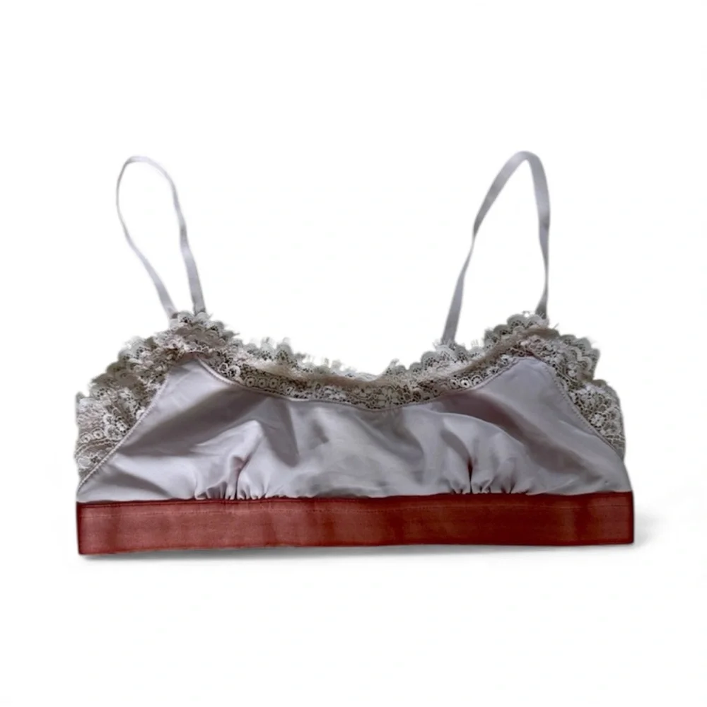 New 💫Free People 💫In Time Scoop Lace Trim Bralette size Medium
